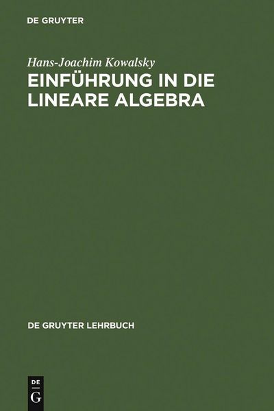 Produktbild: Einf&uuml;hrung in die lineare Algebra
