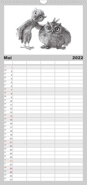 Produktbild: Familienplaner TIERONISCH (Wandkalender 2022 , 21 cm x 45 cm, hoch)