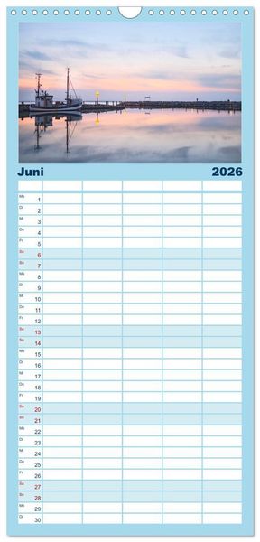 Produktbild: Familienplaner 2026 - Osteeinsel Poel mit 5 Spalten (Wandkalender, 21 x 45 cm) CALVENDO