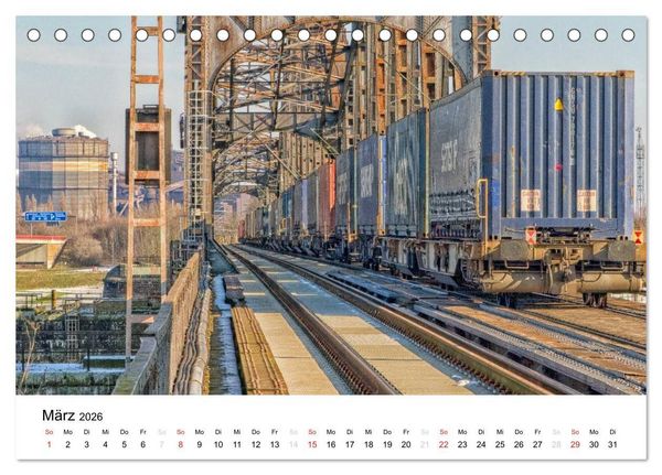 Produktbild: Auf eisernen Wegen - Faszination Bahn (Tischkalender 2026 DIN A5 quer), CALVENDO Monatskalender