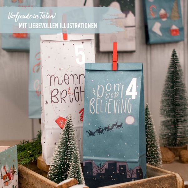 Produktbild: Adventskalender Christmas blau