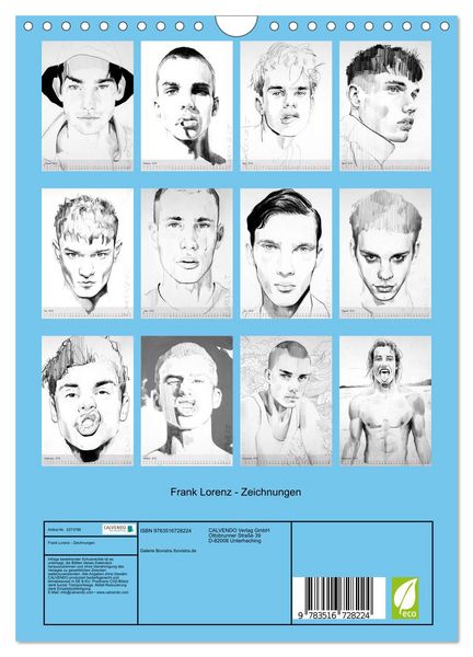 Produktbild: Frank Lorenz - Zeichnungen (Wandkalender 2026 DIN A4 hoch), CALVENDO Monatskalender