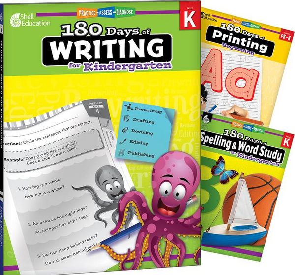 Produktbild: 180 Days(tm) Writing, Spelling, & Printing Grade K: 3-Book Set