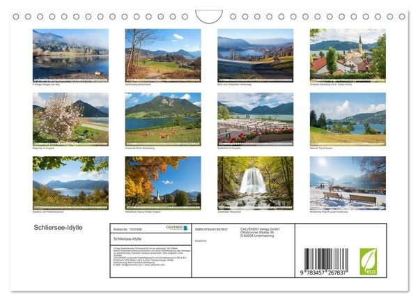 Produktbild: Schliersee-Idylle (Wandkalender 2026 DIN A4 quer), CALVENDO Monatskalender