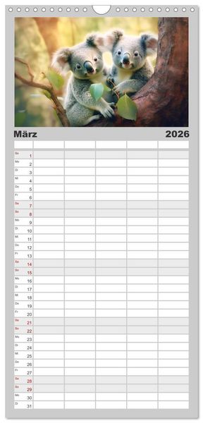 Produktbild: Familienplaner 2026 - Unzertennlich mit 5 Spalten (Wandkalender, 21 x 45 cm) CALVENDO