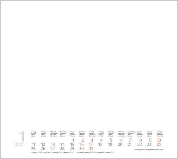 Produktbild: Foto-Malen-Basteln Bastelkalender quer wei&szlig; 2027