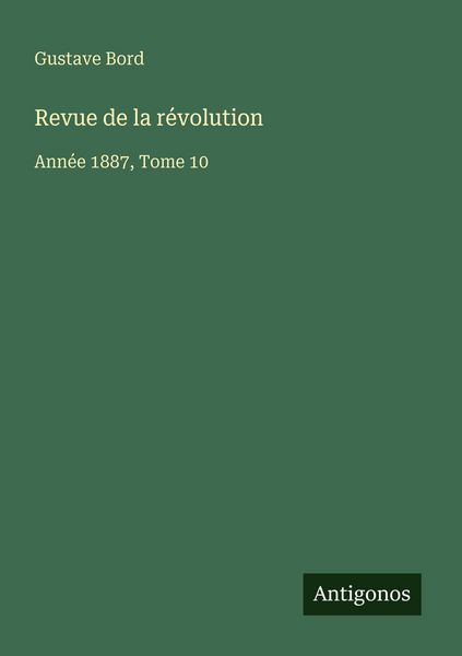 Produktbild: Revue de la r&eacute;volution