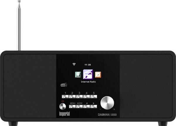 Produktbild: Imperial Dabman i200 V2 Internet Tischradio DAB+, UKW, Internet AUX, USB, LAN, Internetradio Schwarz