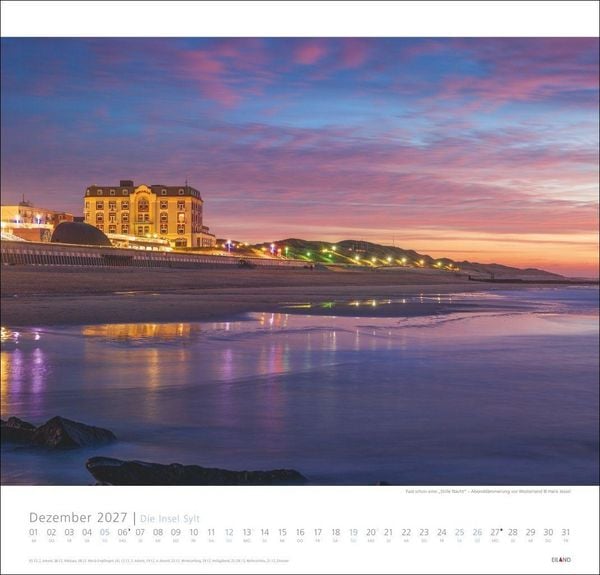 Produktbild: Die Insel Sylt Edition Kalender 2027 - Hans Jessel