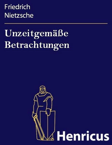 Produktbild: Unzeitgem&auml;&szlig;e Betrachtungen