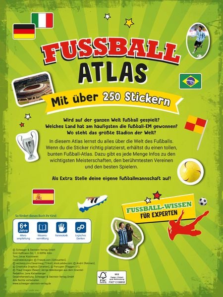 Produktbild: Fu&szlig;ball-Atlas. Mit &uuml;ber 250 Stickern