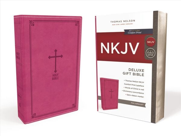 Produktbild: NKJV, Deluxe Gift Bible, Imitation Leather, Pink, Red Letter Edition
