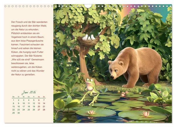 Produktbild: Der Frosch und der B&auml;r - Ein Jahr voller Abenteuer (Wandkalender 2026 DIN A3 quer), CALVENDO Monatskalender
