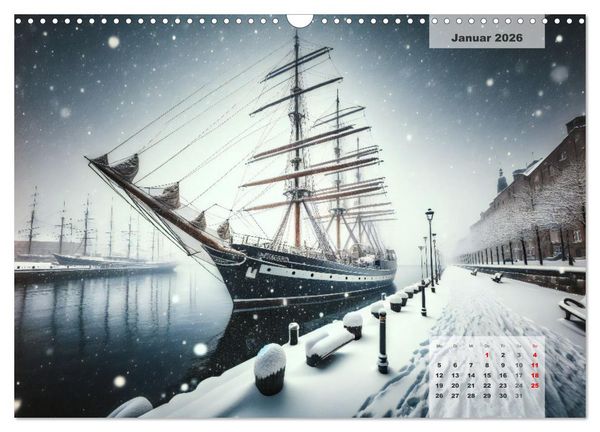 Produktbild: Die Befreiung der Flaschenschiffe - Historische Segelschiffe (Wandkalender 2026 DIN A3 quer), CALVENDO Monatskalender