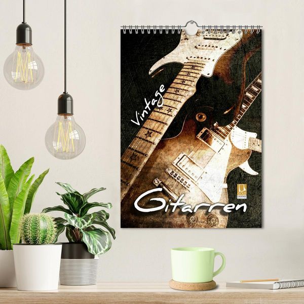 Produktbild: Vintage Gitarren (Wandkalender 2026 DIN A4 hoch), CALVENDO Monatskalender