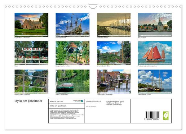 Produktbild: Idylle am Ijsselmeer (Wandkalender 2026 DIN A3 quer), CALVENDO Monatskalender