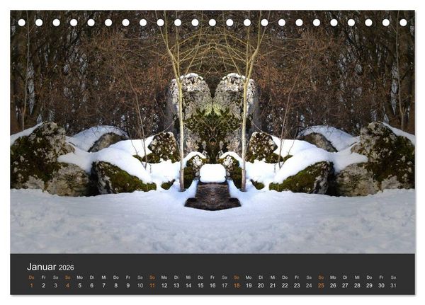 Produktbild: Spiegelwelten - Im Reich der Naturwesen (Tischkalender 2026 DIN A5 quer), CALVENDO Monatskalender