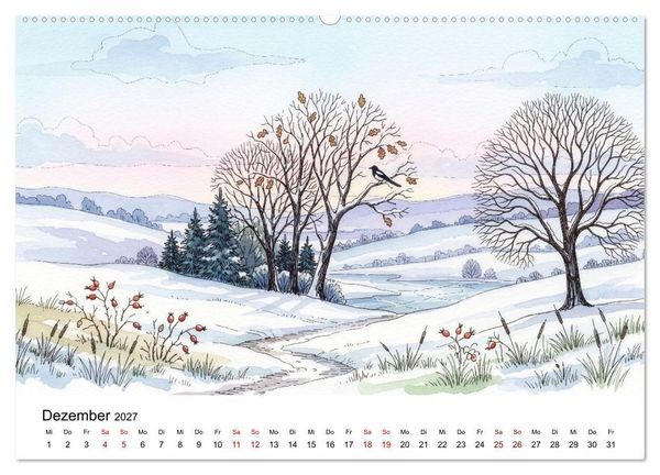 Produktbild: Einfach sch&ouml;n - Natur im Wandel der Jahreszeiten (Wandkalender 2027 DIN A2 quer), CALVENDO Monatskalender