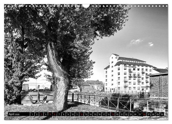 Produktbild: Magdeburg in Schwarz - Wei&szlig; (Wandkalender 2026 DIN A3 quer), CALVENDO Monatskalender