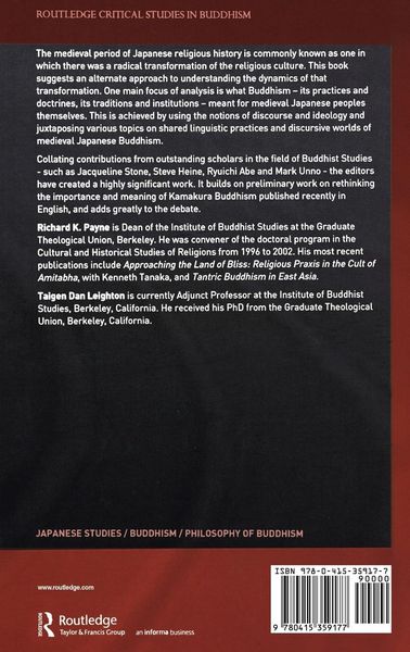 Produktbild: Discourse and Ideology in Medieval Japanese Buddhism