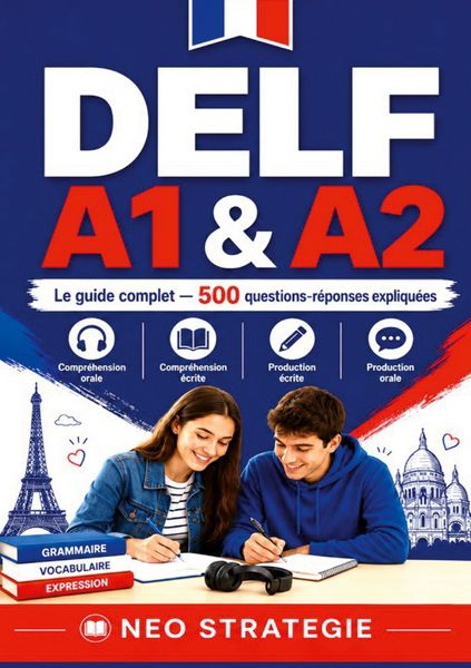 Produktbild: DELF A1 & A2 Le guide complet 500 questions-r&eacute;ponses expliqu&eacute;es
