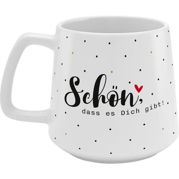 Produktbild: GRUSS & CO Tasse Konisch, Motiv "Sch&ouml;n, dass es dich gibt!"