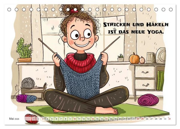 Produktbild: Wollfieber (Tischkalender 2026 DIN A5 quer), CALVENDO Monatskalender