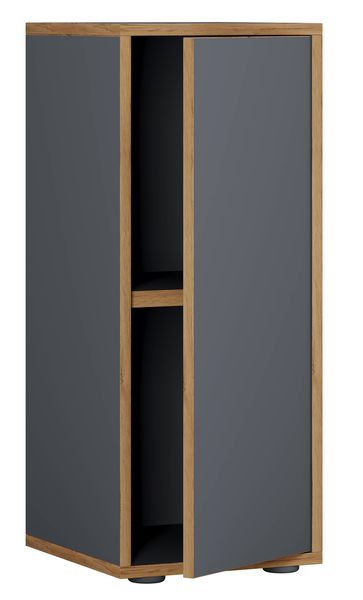 VCM Holz Büroschrank Ordner Aktenschrank Büromöbel Schrank Salia 2-fach Breite 30 cm Drehtür