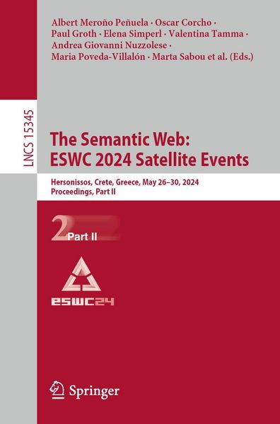 Produktbild: The Semantic Web: ESWC 2024 Satellite Events