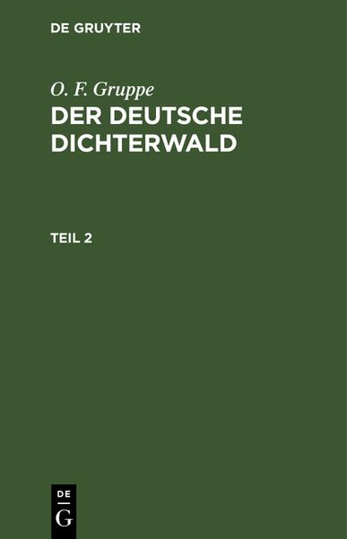 Produktbild: Der deutsche Dichterwald. Teil 2