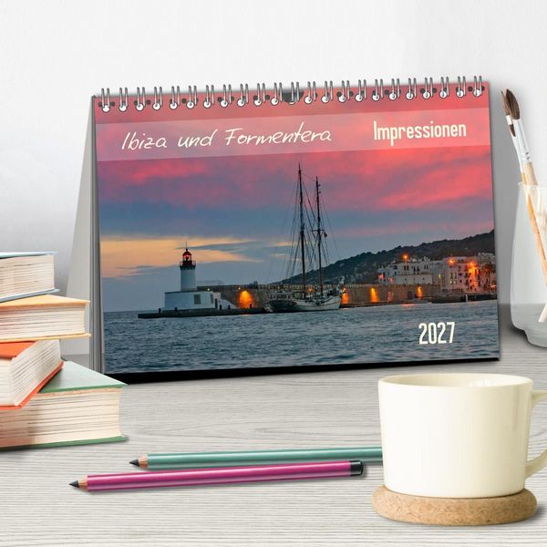 Produktbild: Ibiza und Formentera Impressionen (Tischkalender 2027 DIN A5 quer), CALVENDO Monatskalender