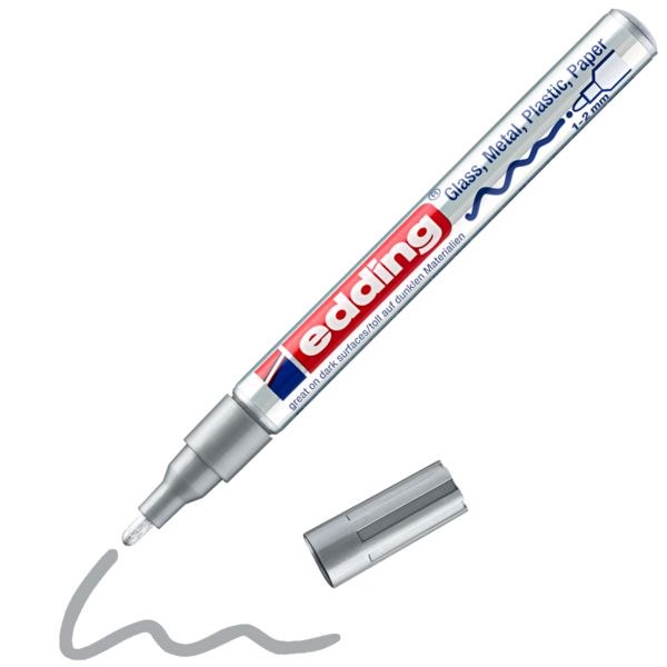 Produktbild: edding Glanzlackmarker 751 silber 1-2mm