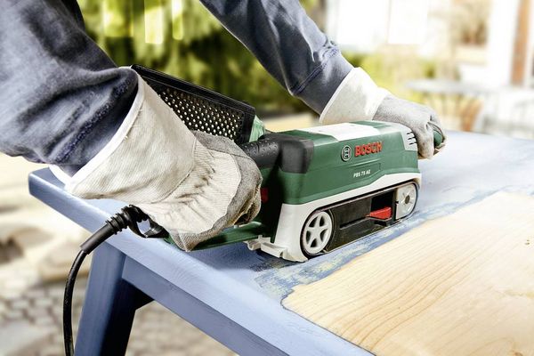 Produktbild: Bosch Home and Garden PBS 75 AE-Set 06032A1101 Bandschleifer mit Zubeh&ouml;r, inkl. Koffer 750 W 76 x 165 mm Band-Breite 75 mm Band-L&auml;nge 533 mm
