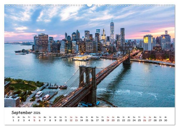 Produktbild: New York City - Atemberaubende Ansichten (Wandkalender 2026 DIN A2 quer), CALVENDO Monatskalender