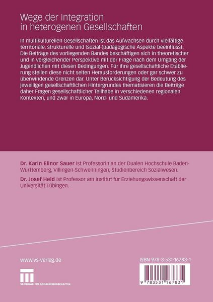 Produktbild: Wege der Integration in heterogenen Gesellschaften