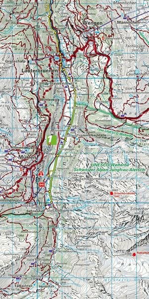 Produktbild: KuF Schweiz Wanderkarte 18 Jungfrau Region 1 : 60 000