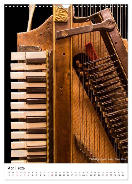 Produktbild: Historische Musikinstrumente (Wandkalender 2026 DIN A3 hoch), CALVENDO Monatskalender