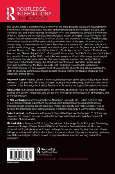 Produktbild: The Routledge International Handbook of Ethnomethodology