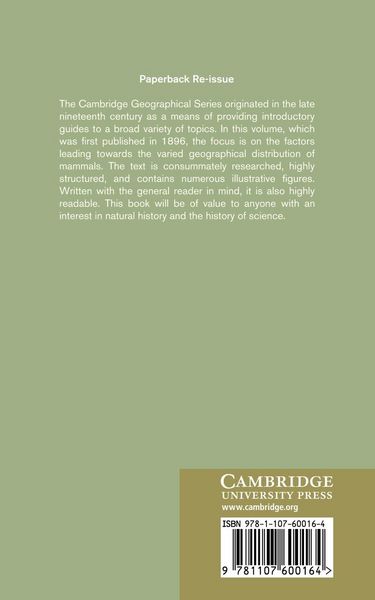 Produktbild: A Geographical History of Mammals