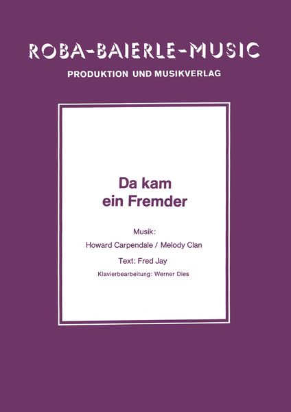 Produktbild: Da kam ein Fremder