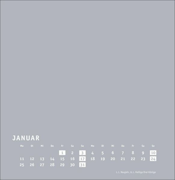 Produktbild: Premium-Bastelkalender silbergrau gro&szlig; 2027