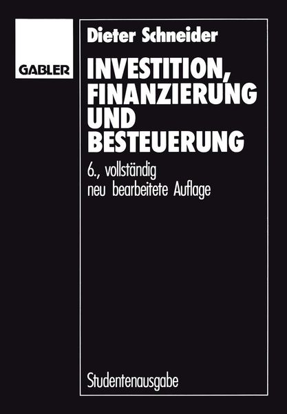 Produktbild: Investition, Finanzierung und Besteuerung