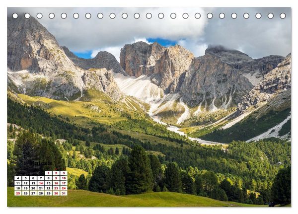 Produktbild: Berggipfel der Dolomiten (Tischkalender 2026 DIN A5 quer), CALVENDO Monatskalender