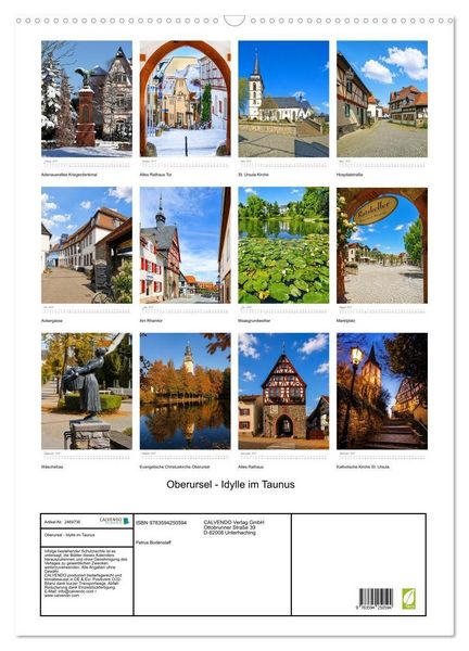 Produktbild: Oberursel - Idylle im Taunus (Wandkalender 2027 DIN A2 hoch), CALVENDO Monatskalender