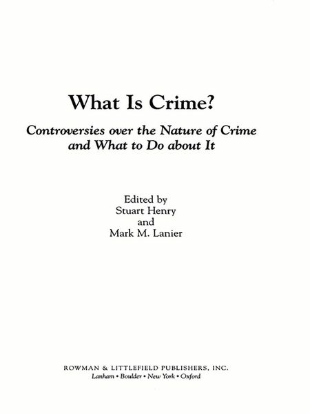 Produktbild: What Is Crime?