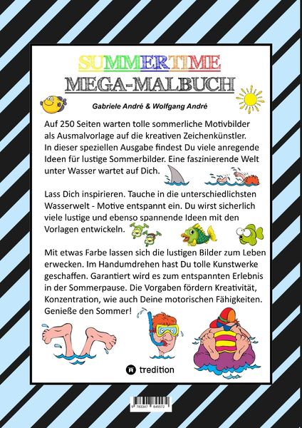 Produktbild: Xxl Mega Malbuch - Summertime - Ferienspass - Wasserwelt - Lustige Motive - Sommerpause - Holiday - Reisen