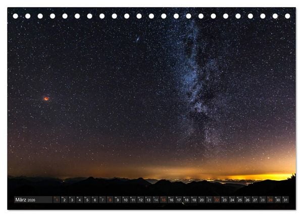 Produktbild: Himmelslichter - Mond und Sterne (Tischkalender 2026 DIN A5 quer), CALVENDO Monatskalender