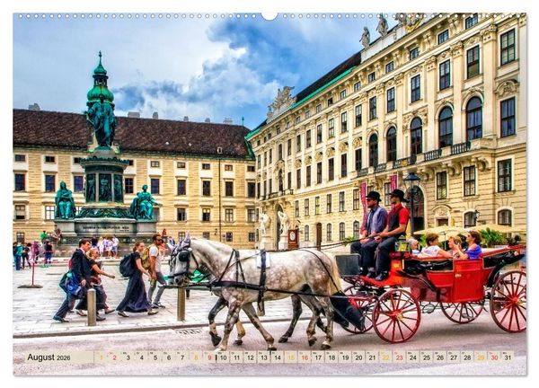 Produktbild: Die 12 meistbesuchten St&auml;dte in Europa (hochwertiger Premium Wandkalender 2026 DIN A2 quer), Kunstdruck in Hochglanz