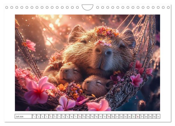 Produktbild: Capybara Zeit (Wandkalender 2026 DIN A4 quer), CALVENDO Monatskalender