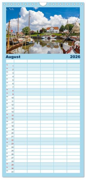 Produktbild: Familienplaner 2026 - Mein Land, Ostfriesland mit 5 Spalten (Wandkalender, 21 x 45 cm) CALVENDO